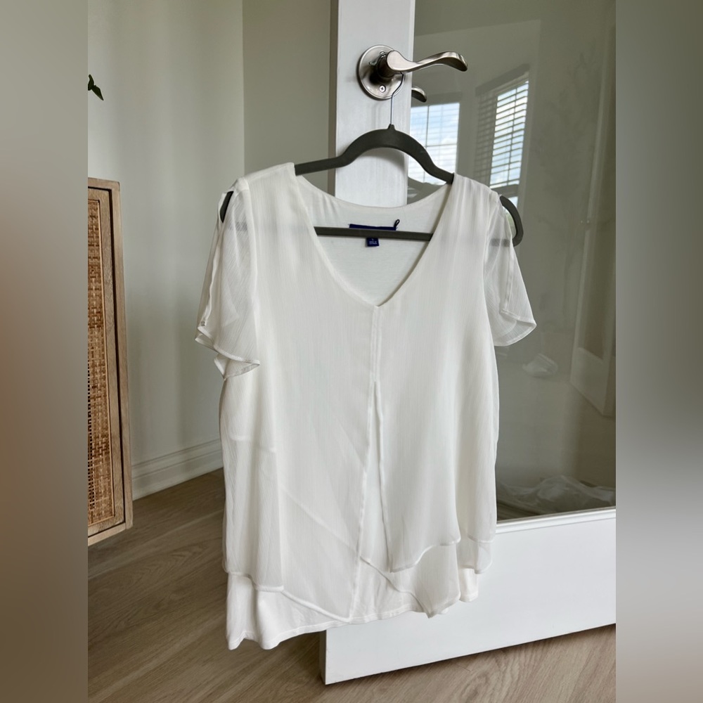 Apt 9 - White Blouse- size small NEW
